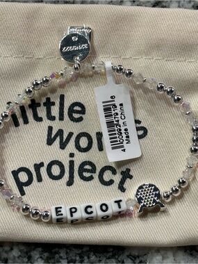 Disney LWP Epcot with spaceship earth charm silver bracelet WDW 2026